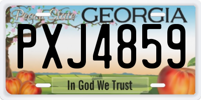 GA license plate PXJ4859