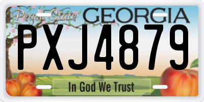 GA license plate PXJ4879