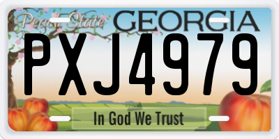 GA license plate PXJ4979