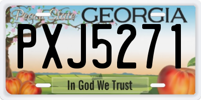 GA license plate PXJ5271