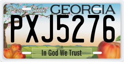 GA license plate PXJ5276