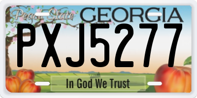 GA license plate PXJ5277