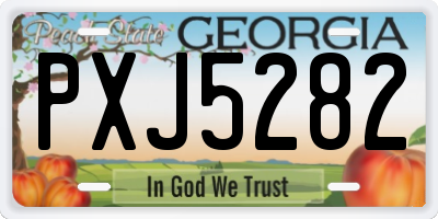 GA license plate PXJ5282
