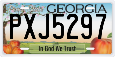 GA license plate PXJ5297