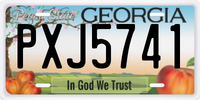 GA license plate PXJ5741