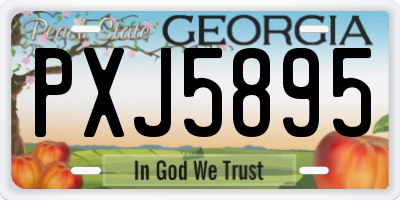 GA license plate PXJ5895