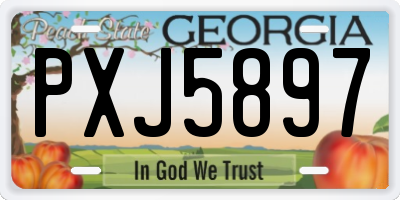 GA license plate PXJ5897