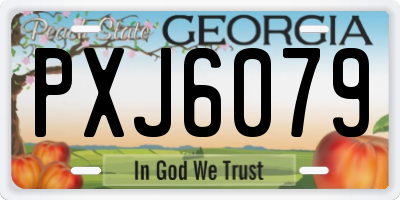 GA license plate PXJ6079
