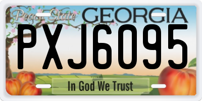 GA license plate PXJ6095