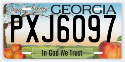 GA license plate PXJ6097