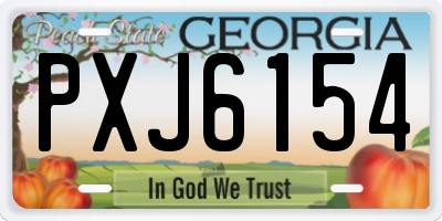 GA license plate PXJ6154