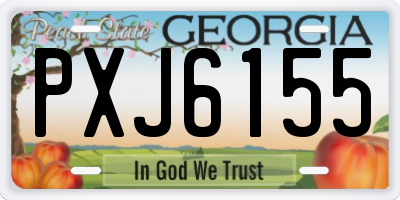 GA license plate PXJ6155
