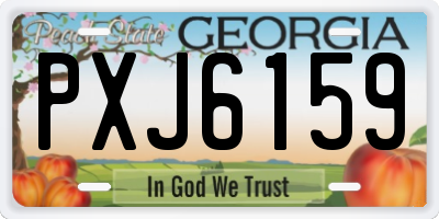 GA license plate PXJ6159