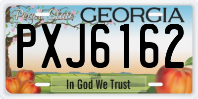 GA license plate PXJ6162
