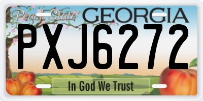 GA license plate PXJ6272