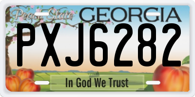 GA license plate PXJ6282