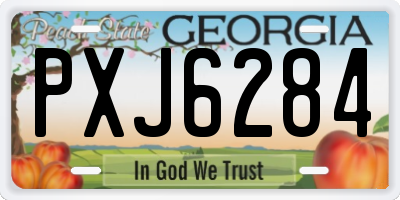 GA license plate PXJ6284