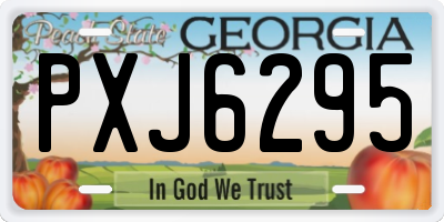 GA license plate PXJ6295