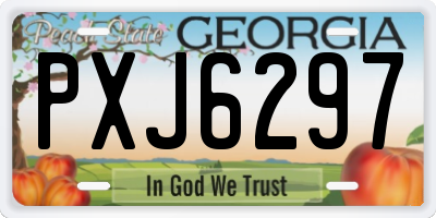 GA license plate PXJ6297