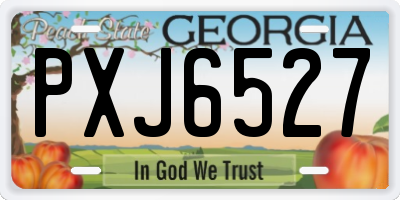GA license plate PXJ6527