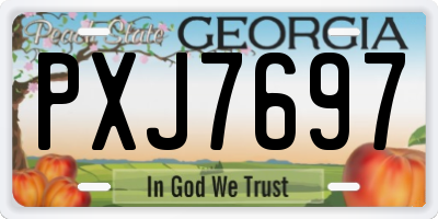 GA license plate PXJ7697