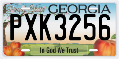 GA license plate PXK3256