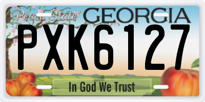 GA license plate PXK6127