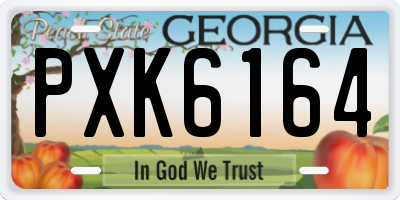 GA license plate PXK6164