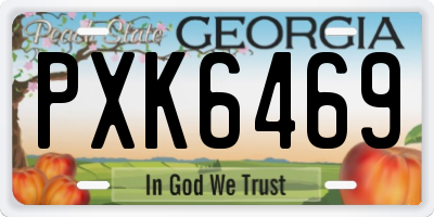 GA license plate PXK6469