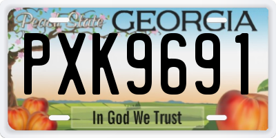 GA license plate PXK9691