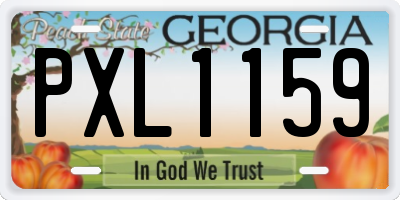 GA license plate PXL1159
