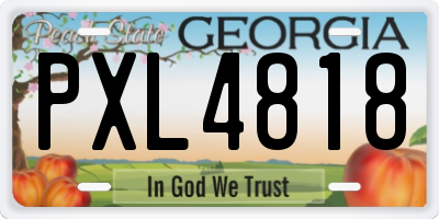 GA license plate PXL4818