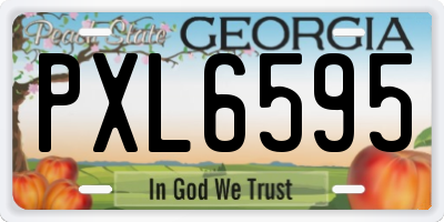 GA license plate PXL6595