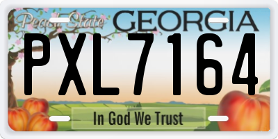 GA license plate PXL7164