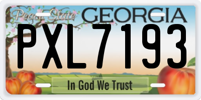 GA license plate PXL7193