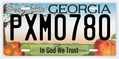 GA license plate PXM0780