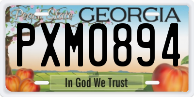 GA license plate PXM0894