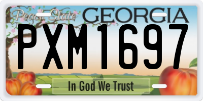 GA license plate PXM1697