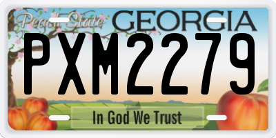 GA license plate PXM2279