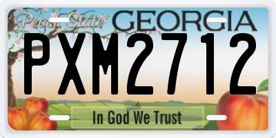 GA license plate PXM2712