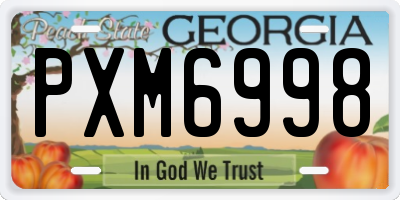 GA license plate PXM6998