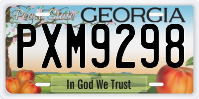 GA license plate PXM9298