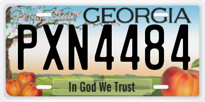 GA license plate PXN4484