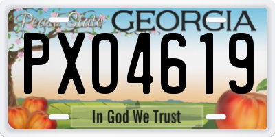 GA license plate PXO4619