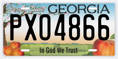 GA license plate PXO4866