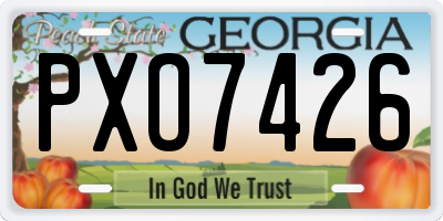 GA license plate PXO7426