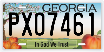 GA license plate PXO7461
