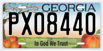 GA license plate PXO8440