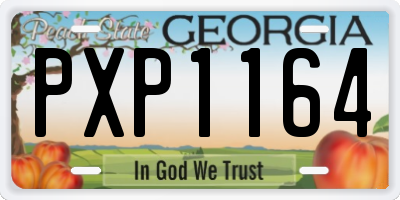 GA license plate PXP1164