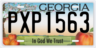 GA license plate PXP1563